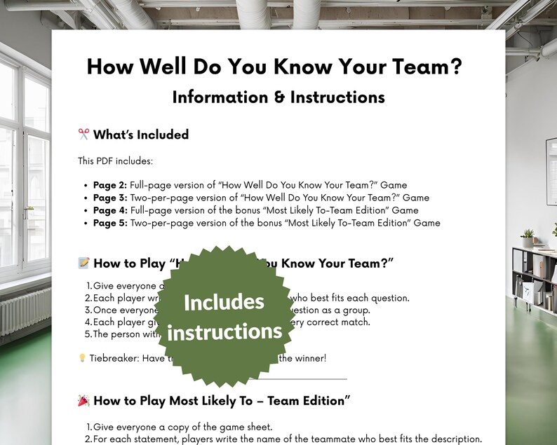 Team Building Games, How Well Do You Know Your Team, Ice Breaker Games ...