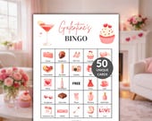Galentine’s Day Bingo Game, 50 Printable Bingo Cards, Galentines Party Games, Ladies Night Games, Valentine Bingo, Adult Ice Breaker Games