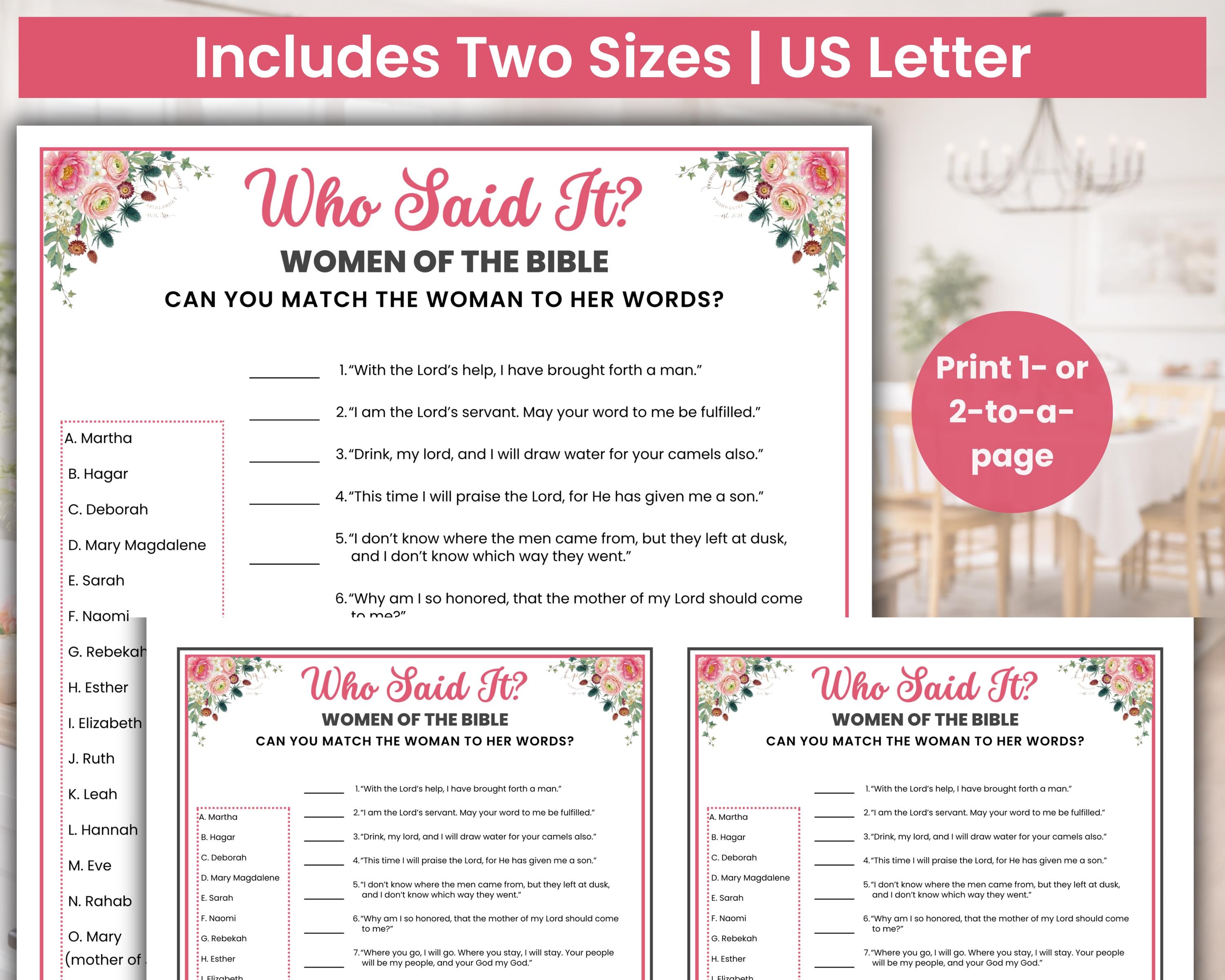 Women Of The Bible Who Said It Game Printable Christian Matching women-of-the-bible-who-said-it-game-printable-christian-matching