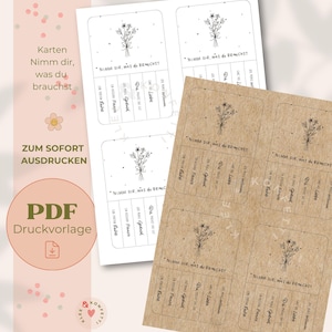 Carte « Prends ce dont tu as besoin » | PDF imprimable avec notes d'encouragement détachables | Inspiration DIY à imprimer | Téléchargement instantané