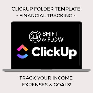 ClickUp Finance Tracker Template | Budget Planner, Income & Expense Log | Works on Free Plan | Small Biz, Personal Use