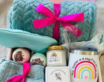 Presentförpackning för självvård för kvinnor, vårdpaket för henne, presentset för att tänka på dig, presentset för återhämtning, kondoleanspaket, presentkorg för uppmuntran