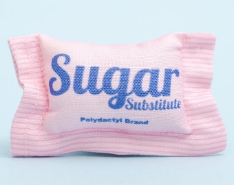 Pink Sugar Substitute Cat Toy, Pet Lover, Diner, Coffee, Tea, Organic Catnip, Catnip Toy, Sweet Tooth, Cat Lover, Gift for Mom