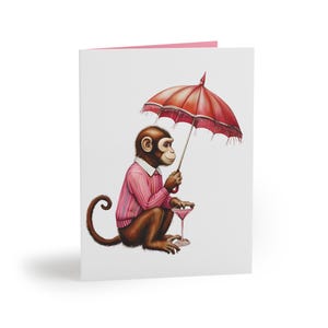 Fabelhaftes Affe Grußkarten Set. Spaß Geburtstags-, Feier- und Karten für alle Gelegenheiten, humorvolle Karten, einzigartig