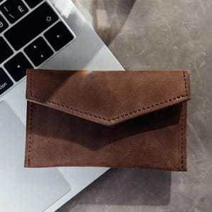 Cartera de cuero personalizada, Cartera de cuero para billetes, Cartera de cuero personalizada, Cartera de cuero hecha a mano para mujer, Cartera de cuero para billetes