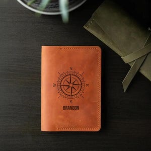 Customized leather passport holder, Personalized passport cover, Leather passport case, Engraved passport cover, Travel passport holder