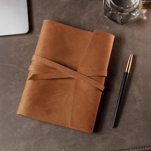 Couverture de reliure en cuir personnalisée, journal en cuir avec anneaux, reliure en cuir avec logo, cahier de reliure à anneaux, cahier rechargeable 6 anneaux