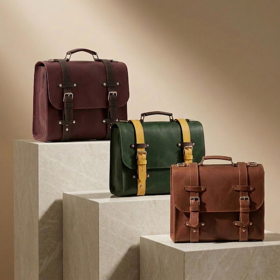 Leather Messenger Bag Women, Leather Briefcase Women, Leather Satchel Bag, Laptop Bag Women, Work Bag Women, Full Grain Leather Bag