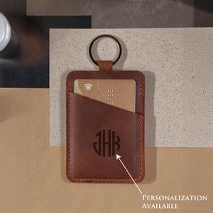 Porte-cartes d'identité en cuir, Porte-badge personnalisé, Porte-badge professionnel, Porte-badge d'identité personnalisé avec nom, Porte-clés porte-cartes, Étui pour carte d'identité
