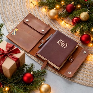 Engraved leather Bible case, Custom sized Bible case,Personalized leather Bible cover, Genuine leather Bible book cover,Leather Bible sleeve