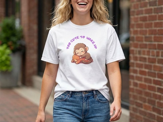Sleepy Baby Monkey Punch Graphic Shirt, Comfort Colors 1717, Cozy Vintage Feel