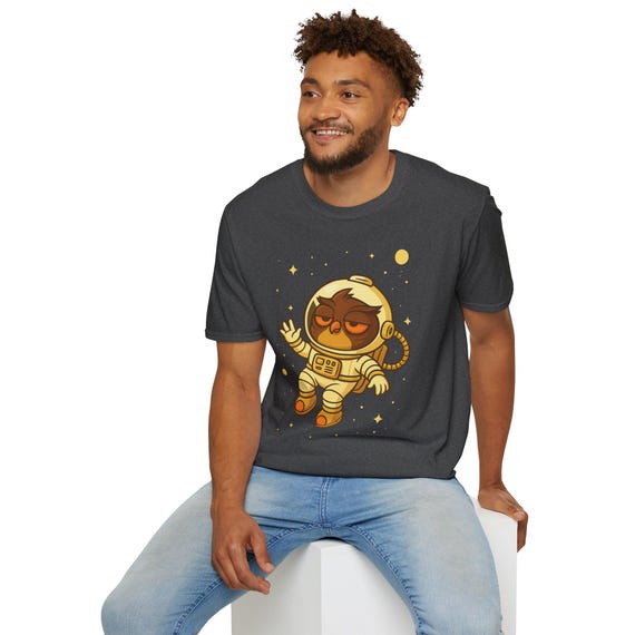 Owl Astronaut Graphic: Unisex T-Shirt - Ring-Spun Cotton