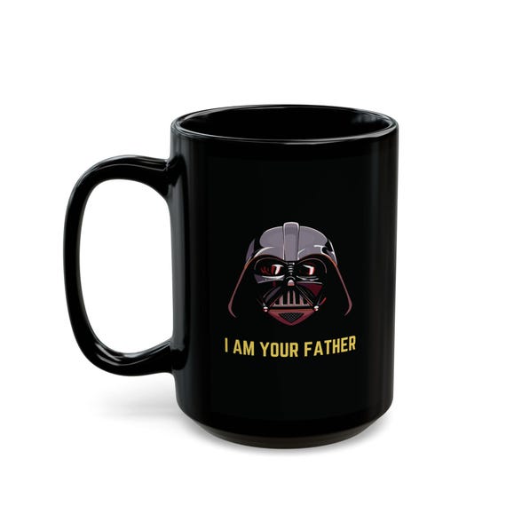 Dark Side Black Mug - Funny Sci-Fi Villain Coffee Cup - Geek Gift