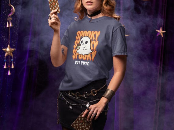 Spooky Ghost T-Shirt - Comfort Colors Halloween Tee