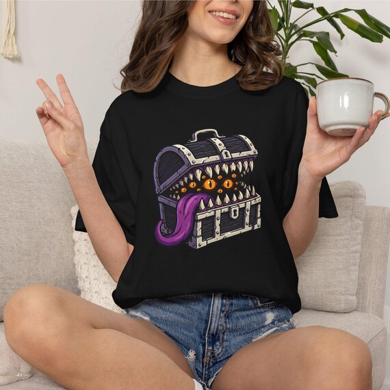 Baldurs Gate Mimic Chest Shirt: Dark Fantasy RPG Gamer Sweatshirt Hoodie