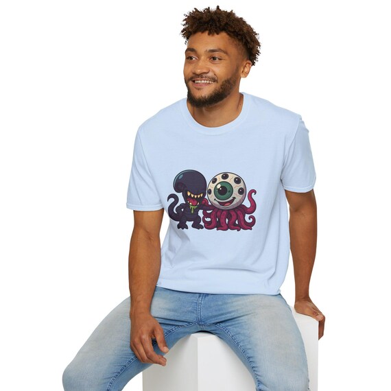 Alien - T. Ocellus Unisex T-Shirt - Funny Buddy Mashup Graphic: Ring-Spun Cotton