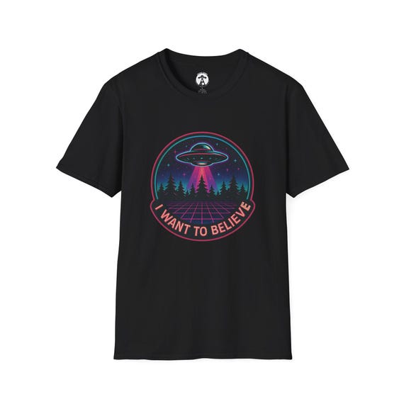 I Want to Believe Unisex T-Shirt - UFO Retro Alien Graphic