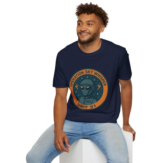 Area 51 Alien UFO Graphic T-Shirt - Operation Sky Whisper Design