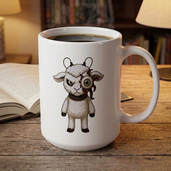 Alien Earth T. Ocellus Sheep Mug: Sci-Fi Horror Ceramic Cup