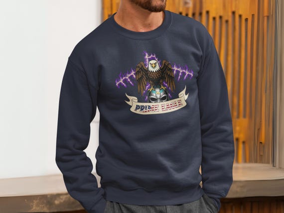 Patriotic Eagle Graphic Sweatshirt - Unisex Crewneck, Peacemaker