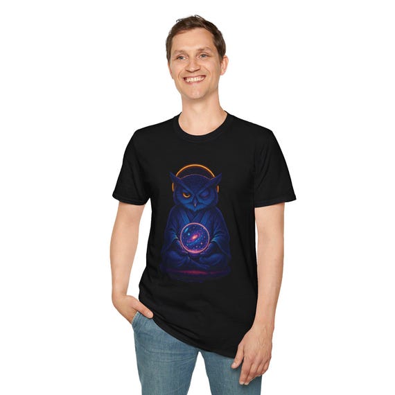 Mystical Owl Graphic T-Shirt: Unisex Astrology Tee