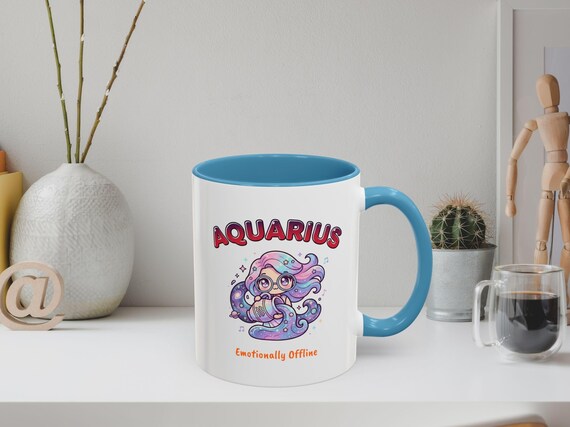Ceramic Coffee Mug, Aquarius Mug, 11oz 15oz Zodiac Cup