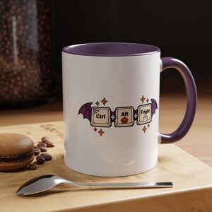 Taza divertida de Halloween, taza de miedo con Ctrl Alt, taza de café para gamers, regalo para programadores, decoración espeluznante para nerds, taza de té para geeks, taza de cerámica gótica