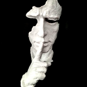 Buste Figure Statue Tête Silence Rétro Pop Art