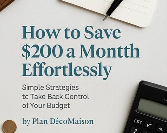 How to Save 200 dollars a Month Effortlessly – Budgeting & Money Management Guide (Ebook PDF)