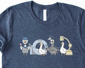 Camiseta de ganso tonto de radioterapeuta, camiseta divertida de gansos de radioterapia con colores cómodos, sudadera linda de ganso de radioterapia