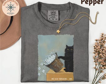 No Ice Van Gogh Cat T-Shirt, Abolish Ice Funny Black Cat Political Shirt, Human Rights Civil Rights Equality Sweatshirt, Pro Immigration Top