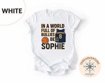 Camiseta "En un mundo de acosadores, sé una Sophie", camiseta retro de Sophie Cunningham, camiseta de baloncesto de Indiana, camiseta de Sophie la ejecutora, camiseta "Sé una Sophie"
