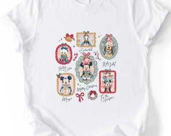 Disney Christmas T-Shirt, Disney Holiday Characters Sweatshirt, Festive Shirt, Retro Mickey Christmas Tee, Disney Xmas Top, Holiday Gift