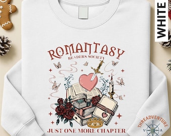 Fantasy Romance Book Sweatshirt, Comfort Colors Romantasy Readers Society T-Shirt, Dark Romance Reader Shirt, Book Lover Club T-Shirt