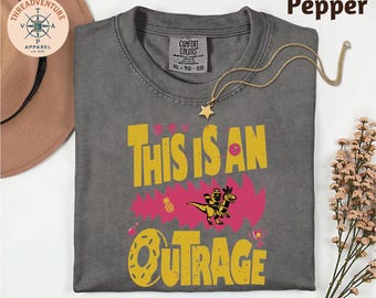 Comfort Colors This is an Outrage T-Shirt, Princess Donut and Mongo Top, Dungeon Crawler Carl Shirt, Matt Dinniman, Bookish Merch Fan Gift