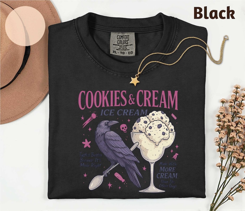 Comfort Colors Butcher Blackbird Dark Romance T-Shirt, Cookie & Cream Ice Cream Youth Shirt, Brynne Inspired Book Tee, Gift for Book Lover image 1