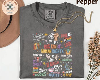 Big Fan Of Human Rights Shirt, Equality Sweatshirt, Human Rights T-Shirt, Social Justice Gift For Activist, Anti Trump Tee, Rainbow LGBT Top