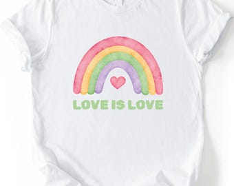 Love is Love Shirt, Comfort Colors® LGBTQ Ally T-Shirt, Pride Rainbow Shirt, Coming Out Gift, Pride Top, Pride Parade Shirt, LGBTQ Tee