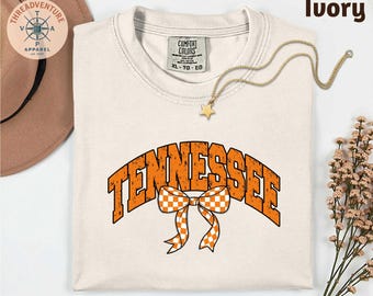 Comfort Colors® Tennessee Bow T-Shirt, Tennessee State Pride Shirt, Tennessee Travel Gift Shirt, Tennessee Tee, Volunteer State Sweatshirt