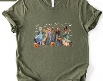 Halloween Princesses T-Shirt, Disney Spooky Princess Youth T-Shirt, Disney Halloween Sweatshirt, Halloween Tee, Halloween Top, Princess Gift