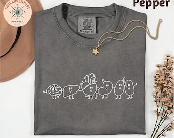 Camiseta Comfort Colors Organ Friends, camiseta de anatomía, regalo para estudiantes de medicina, camiseta para profesionales de la salud, sudadera de enfermera científica