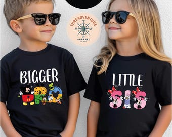 Disney Mickey & Friends Family Matching T-Shirt, Big Bro And Lil Bro Matching Sibling Shirt, Goofy Brothers Shirt, Disney Group Sweatshirt