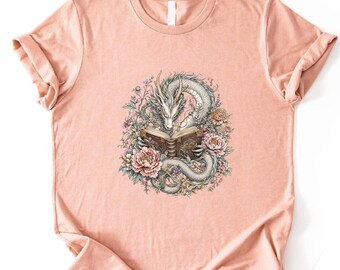 Book Dragon Shirt, Comfort Colors Fantasy Reader Youth T-Shirt, Book Lover Sweatshirt, Dragon Shirt, Bookish Top, Reader Gift