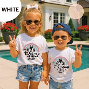 2025 Custom Name Disney Family Trip T-Shirt, Disney Matching Name T-Shirt for Toddlers, Personalized Disney Trip Kids Tee, Disney Name Tee