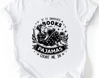 Books And Pajamas Shirt, Comfort Colors Book Lover T-Shirt, Reading Meme Sweatshirt, Bookish Tee, Reader Top, Cozy Book Gift