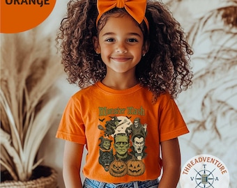 Retro Halloween Frankestein Shirt, Monster Mash Halloween Kids T-Shirt, Ghost Halloween T-Shirt, Monster Halloween Shirt. Halloween Kids Tee