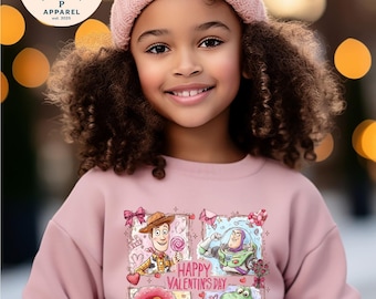 Woody And Friends Love Kids Sweatshirt, Disney Toy Story T-Shirt, Happy Valentine Sweater, Disney Valentine Day Tee, Disney Anniversary Top