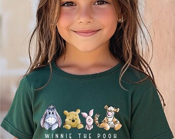 Camiseta infantil de Winnie the Pooh y sus amigos, camiseta infantil de Disney Pooh, camiseta juvenil de Disneyland, camiseta de Pooh Bear, camiseta de Disney, suéter para viaje a Disney