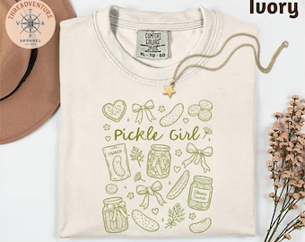 Camiseta Comfort Colors® Pickle Princess, Camiseta para amantes de los pepinillos, Camiseta adorable de pepinillos, Camiseta de la reina de los pepinillos, Camiseta para amantes de la comida, Regalo divertido para amantes de los snacks