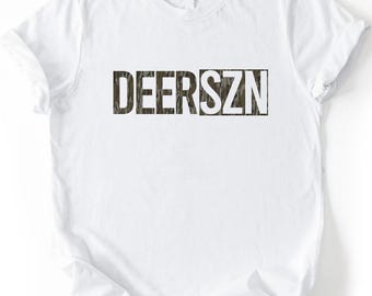 Deer Season Camo T-Shirt, Hunting Sweatshirt, Outdoors Shirt, Comfort Colors Deer Hunter Tee, Camouflage Top, Hunting Lover Gift